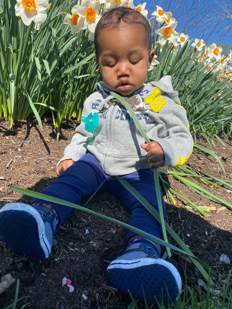 Baby in the garden